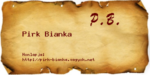 Pirk Bianka névjegykártya